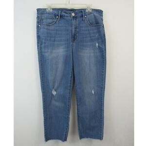 Seven7 Jeans Size 14 Women's High Waisted Relaxed Fit Tower Straight Crop Jean